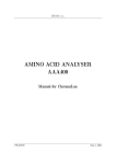 Amino Acid Analyzer - Manual for CHROMuLAN