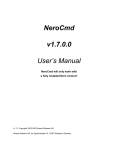 NeroCmd v1.7.0.0 User`s Manual