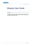 Ubiquity User Guide