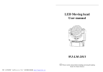 LED Moving head User manual WJ-LM-2013