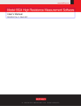 Model 6524 High Resistance Measurement Software User`s Manual