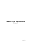 ClearView Player Operation User`s Manual