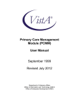 Primary Care Management Module (PCMM) User Manual