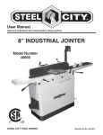 40605 - 8" Industrial Jointer - Steel City Tool Works
