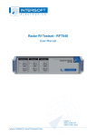 IE-UM-00166-001 RFT646 User Manual