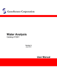 Water Analysis - GenoSensor Corporation