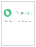 Lifegroups Toolbox User Manual