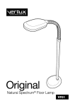 Verilux Natural Spectrum Floor Lamp User Manual