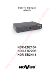 NDR-EB2104 NDR-EB2208 NDR-EB2416 User`s manual (short)