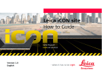 Leica iCON site How to Guide