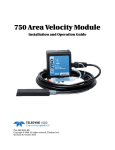 750 Area Velocity Module User Manual