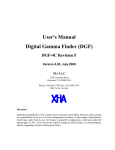 User`s Manual Digital Gamma Finder (DGF)