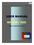 USER MANUAL MX-1800 / 3600 - AV
