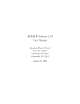 ACES II Release 2.5.0 User Manual