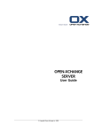 OPEN-XCHANGE SERVER User Guide