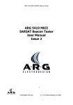 ARG 5410 MKII SARSAT Beacon Tester User Manual Issue 2