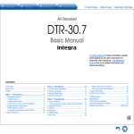 Integra DTR-30.7 manual ()