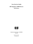 User Service Guide HP Integrity rx8620 Server