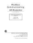 Modbus Communicating I/O Modules