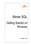 Getting Started - Mimer SQL - Mimer Information Technology AB