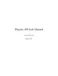 Physics 370 Lab Manual