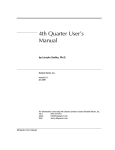 4th Quarter User`s Manual v3