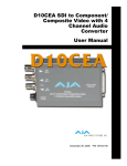 AJA D10CEA Manual