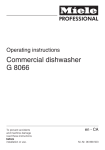 Commercial dishwasher G 8066
