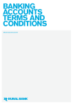 BANKING ACCOUNTS TERMS AND CONDITIONS