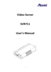 Video Server SVR711 User`s Manual