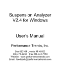 Suspension Analyzer V2.4 for Windows User`s Manual