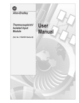 1746-6.16, Thermocouple/mV Isolated Input Module User Manual