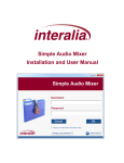 Simple Audio Mixer Installation and User Manual