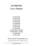 CB-7000 DIO User`s Manual