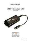 user manual DMX-TX modue MKII for the LFXHub - movie