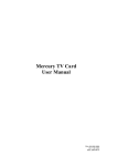 Mercury TV Card User Manual