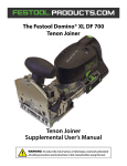 Domino XL DF 700 Tenon Joiner Supplemental User`s Manual 2.6MB