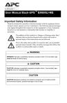 User Manual Back-UPS BX600LI-MS