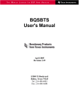 BQSBTS User`s Manual