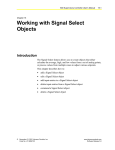 Working with Signal Select Objects