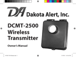 DCMT-2500 Manual.indd - Driveway Alarm Systems