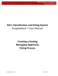 ISU`s Classification and Hiring System PeopleAdmin 7 User Manual