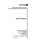 Series IP57x Industrial I/O Pack MIL-STD-1553A/B Bus