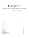 ICAI STUDENT REGISTRATION PORTAL USER MANUAL FOR