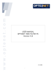 USER MANUAL OPTENET WEB FILTER PC Version 9.8