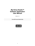 My Sirius Studio™ Software Application User Manual