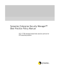 Symantec Enterprise Security Manager™ Best Practice Policy Manual