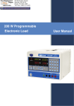 User Manual 200 W Programmable Electronic Load
