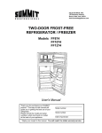 two-door frost-free refrigerator / freezer