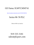 GE Fanuc | Series 90-70 | IC697CMM741